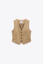 CROPPED VEST - taupe brown United States at Zara